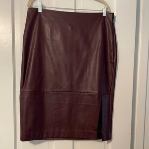 Ann Taylor Factory Faux Leather Skirt